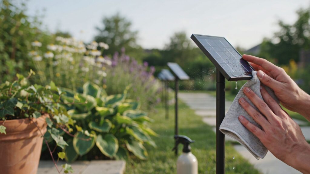 How to clean solar panels on garden lights step by step