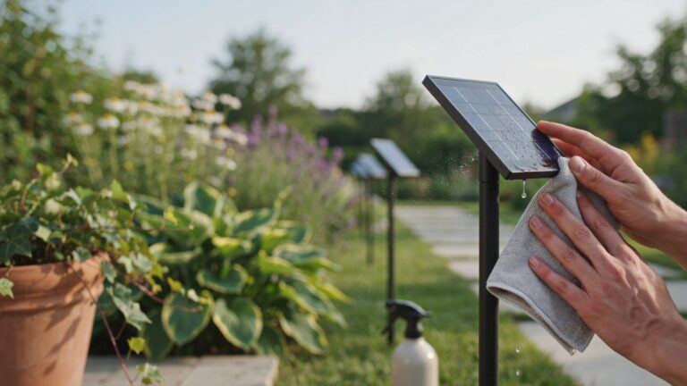 How to clean solar panels on garden lights step by step
